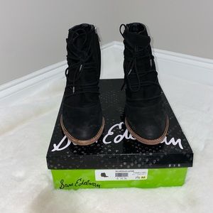Sam Edelman Millard Lace Up Bootie, Black Size 7.5 Used Condition